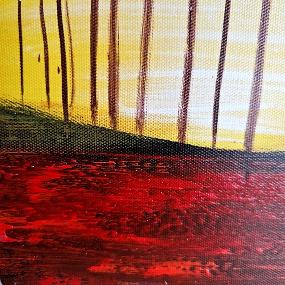 Set of 2 Abstract Landscape Oil Painting Autumn Scenery Wall Art Canvas Oil Art - Picture 6 of 12